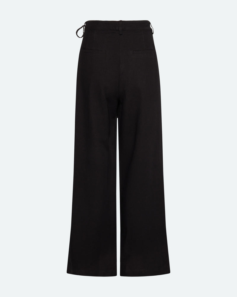 minimum female Gunli stylede bukser med bindebånd 4191 Dressed Pants 999 Black