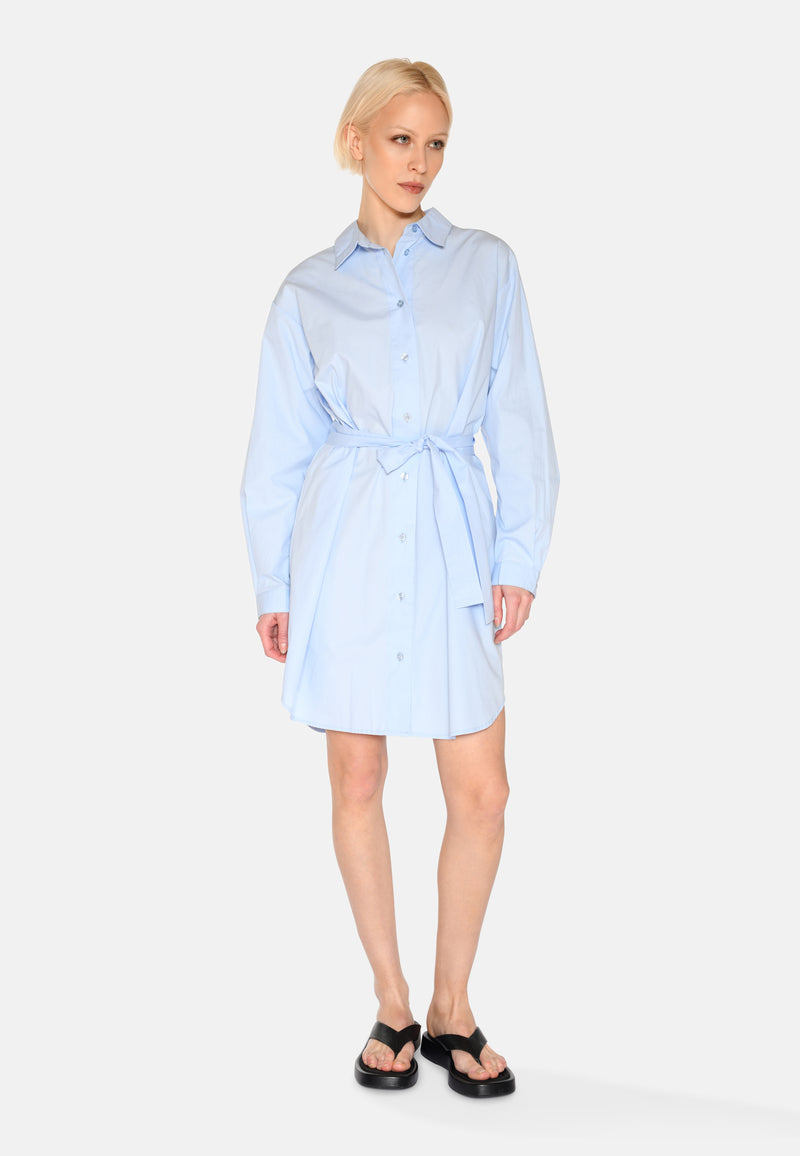 minimum female Hannah skjortekjole 4238 Midi Dress 1001 Light Blue