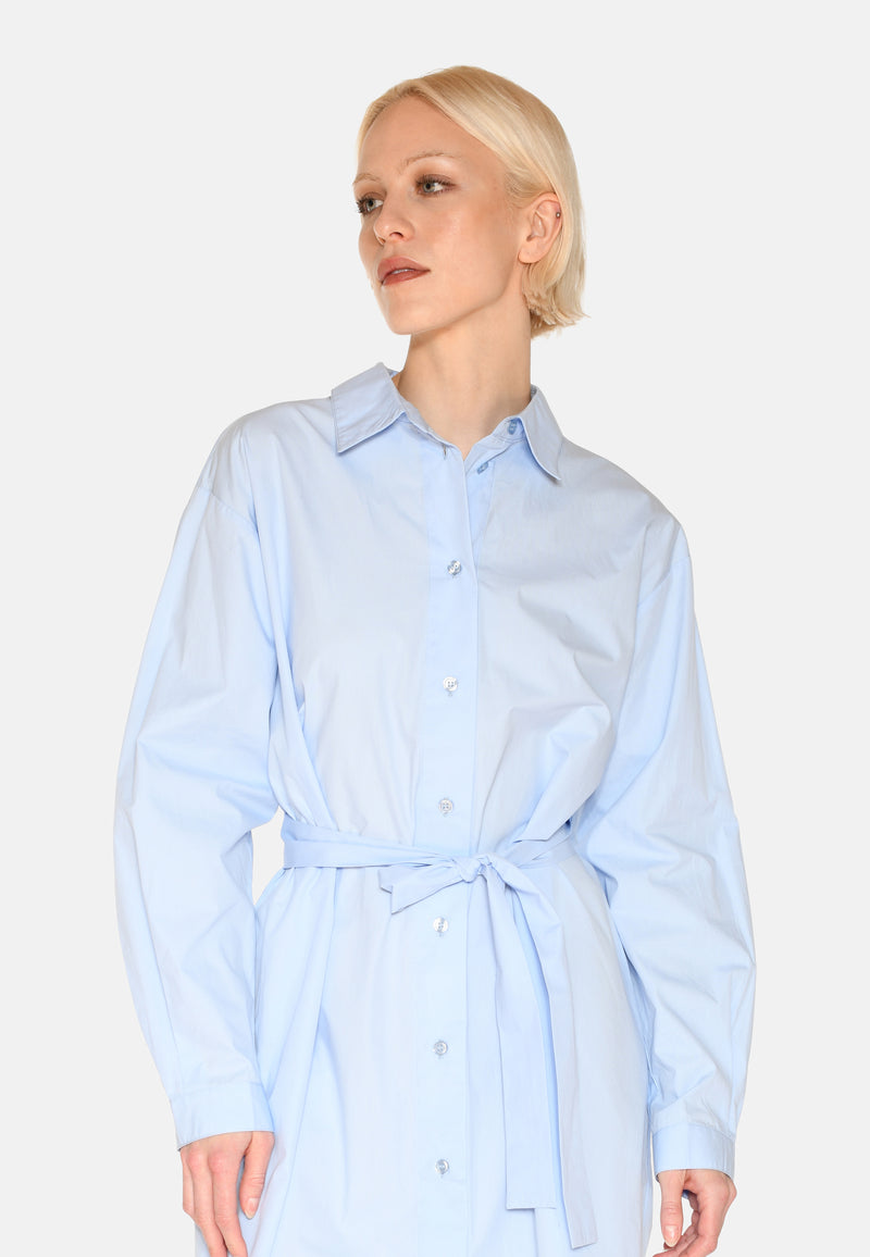 minimum female Hannah skjortekjole 4238 Midi Dress 1001 Light Blue