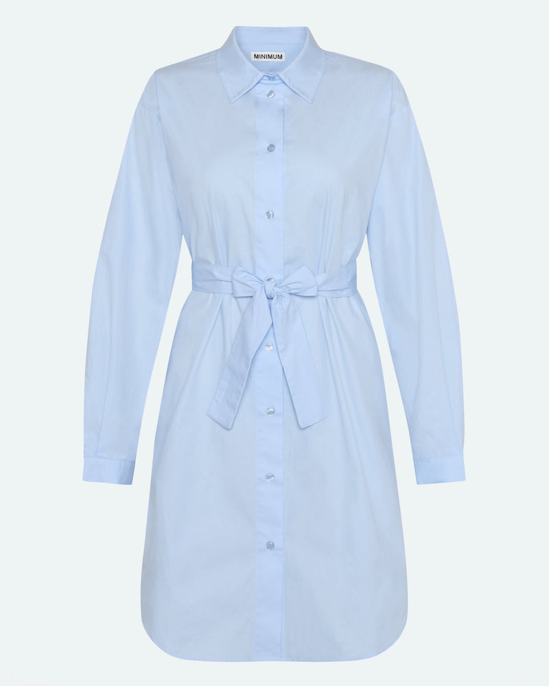 minimum female Hannah skjortekjole 4238 Midi Dress 1001 Light Blue