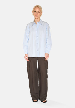 minimum female Harper langærmet skjorte 4238 Long Sleeved Shirt 1001 Light Blue