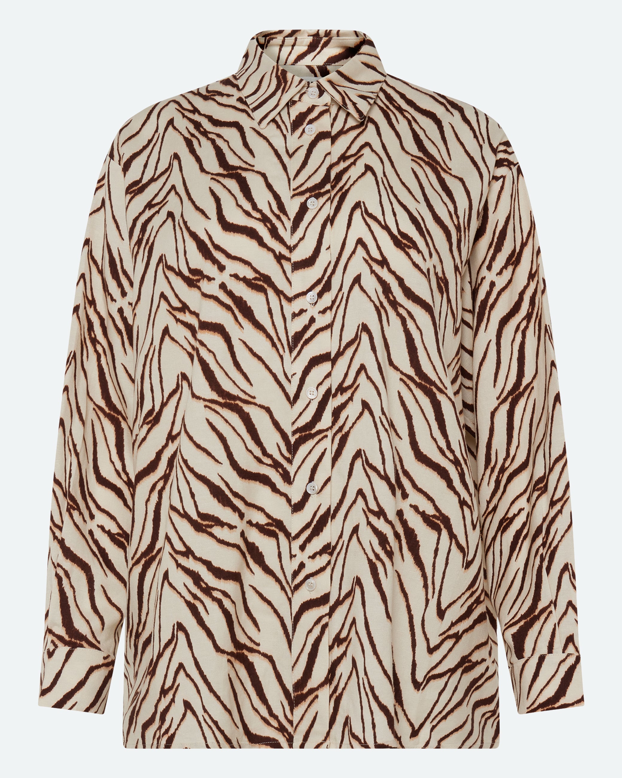 minimum female Harper langærmet skjorte i hørblanding 4263 Long Sleeved Shirt 1235 Sandstorm
