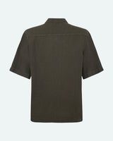 minimum male Hayden kortærmet hørskjorte 4115 Short Sleeved Shirt 0506 Black Ink