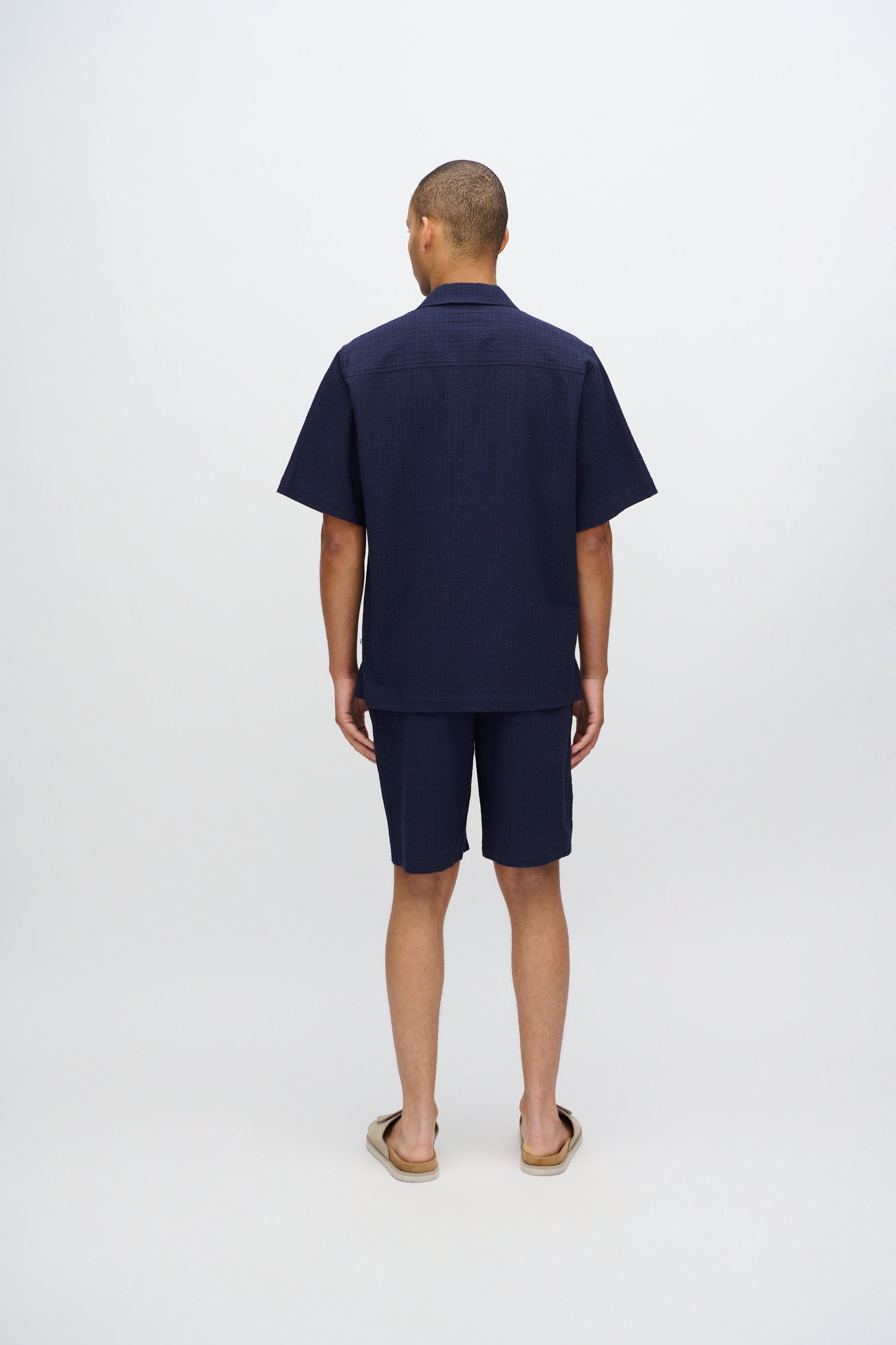 minimum male Hayden afslappet kortærmet skjorte 4216 Short Sleeved Shirt 3922 Sky Captain