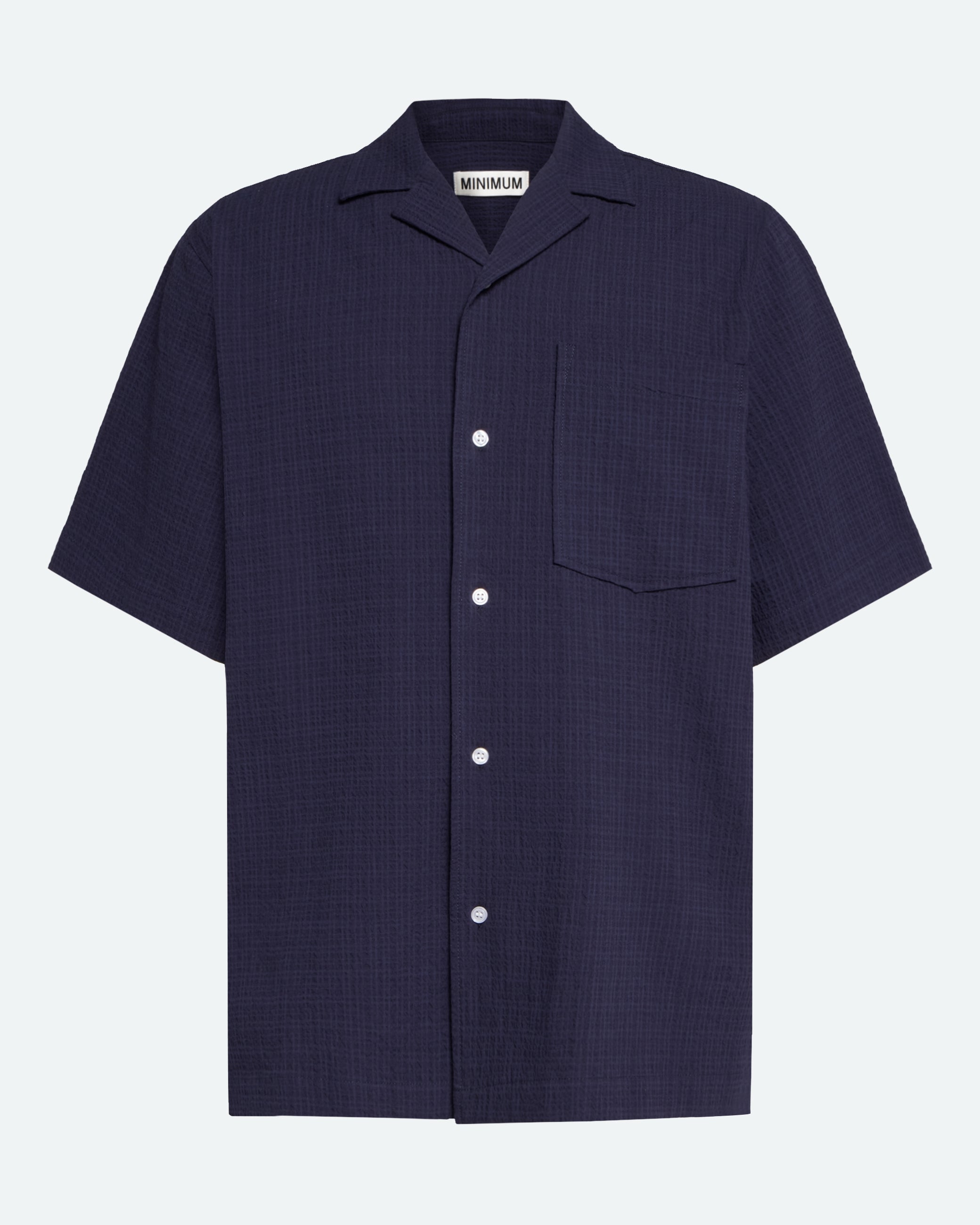 minimum male Hayden afslappet kortærmet skjorte 4216 Short Sleeved Shirt 3922 Sky Captain