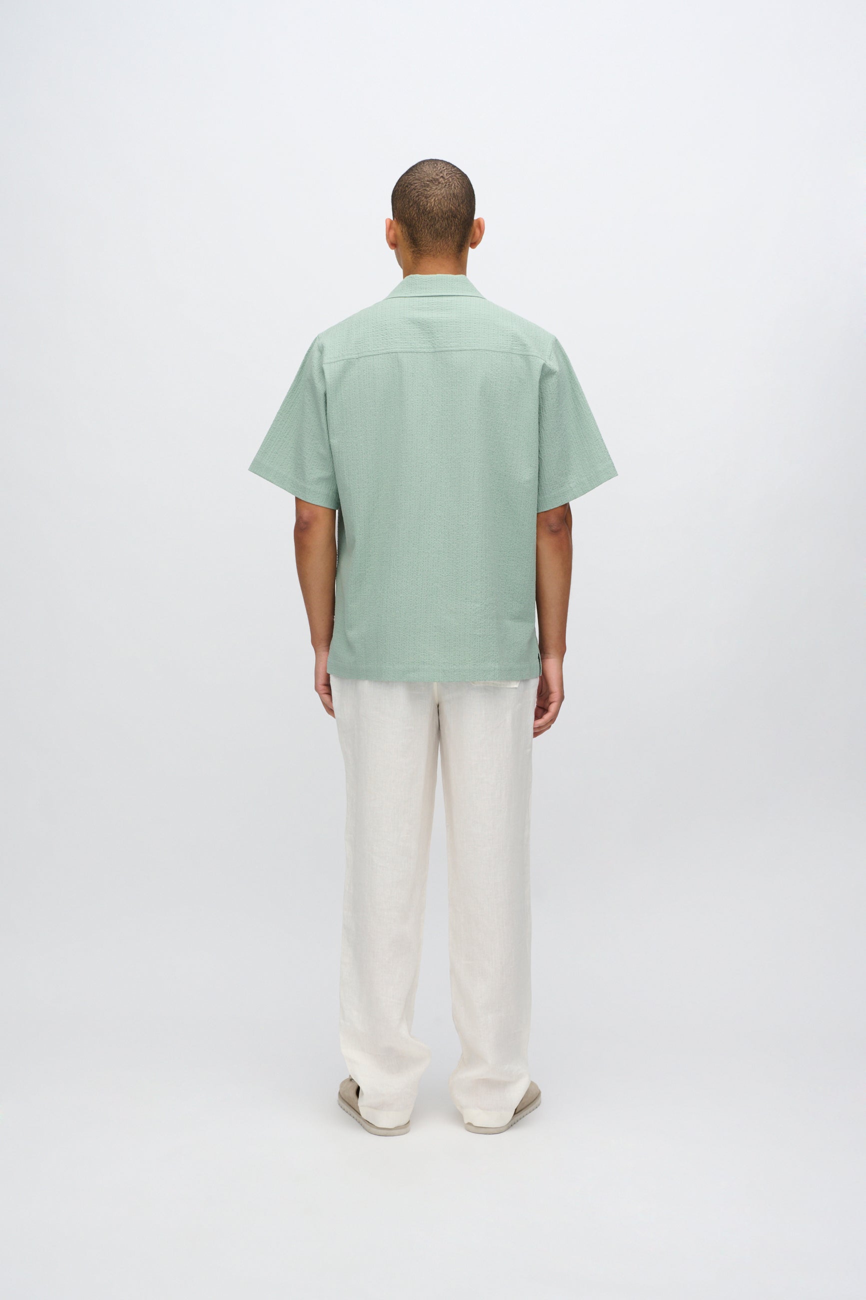 minimum male Hayden afslappet kortærmet skjorte 4216 Short Sleeved Shirt 5808 Iceberg Green