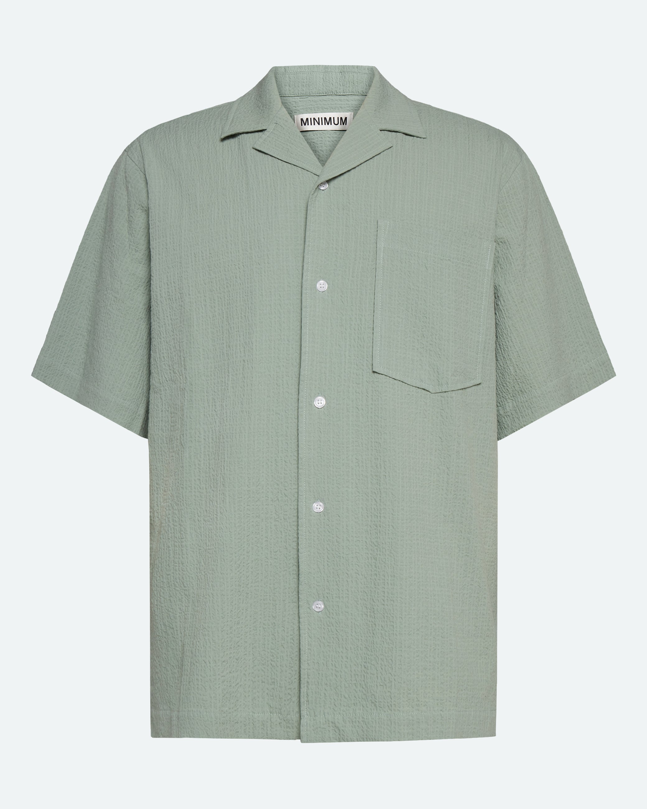 minimum male Hayden afslappet kortærmet skjorte 4216 Short Sleeved Shirt 5808 Iceberg Green