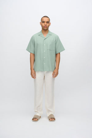minimum male Hayden afslappet kortærmet skjorte 4216 Short Sleeved Shirt 5808 Iceberg Green