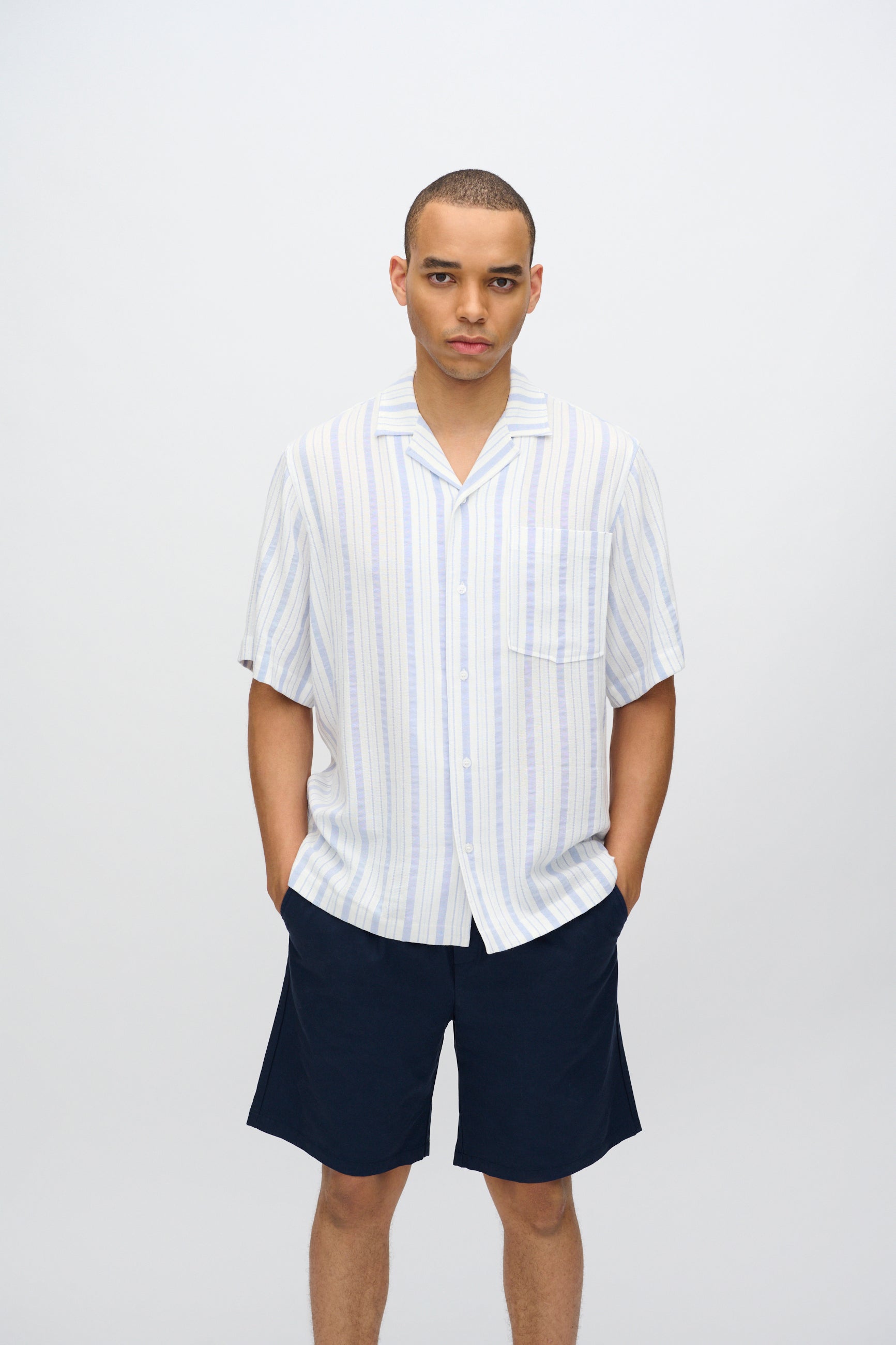 minimum male Hayden afslappet kortærmet skjorte 4218 Short Sleeved Shirt 4105 Angel Falls
