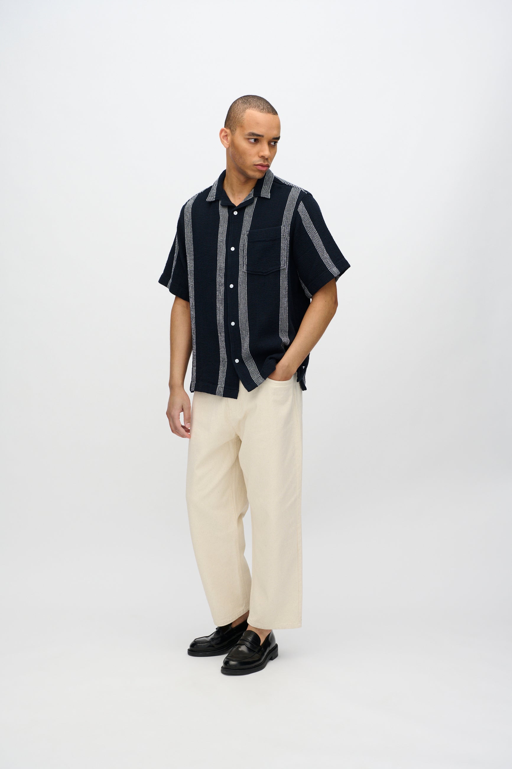 minimum male Hayden afslappet kortærmet skjorte 4219 Short Sleeved Shirt 3922 Sky Captain