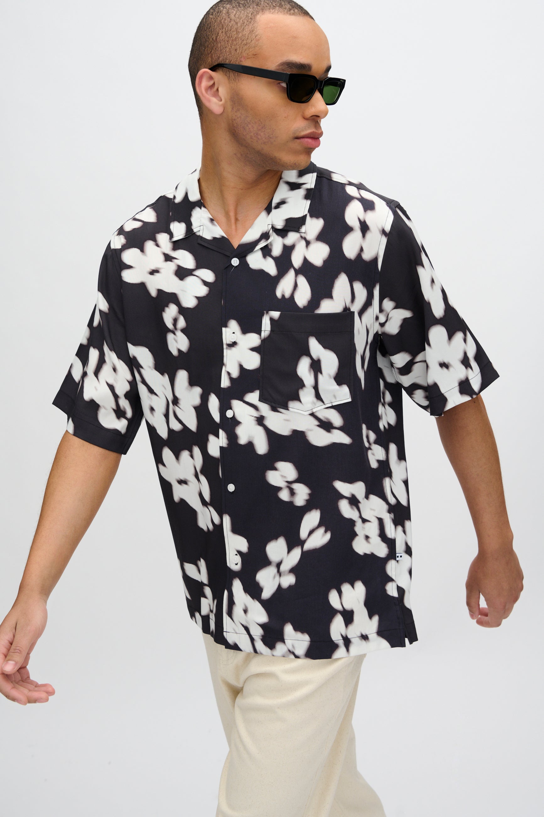 minimum male Hayden afslappet kortærmet skjorte 4230 Short Sleeved Shirt 999 Black