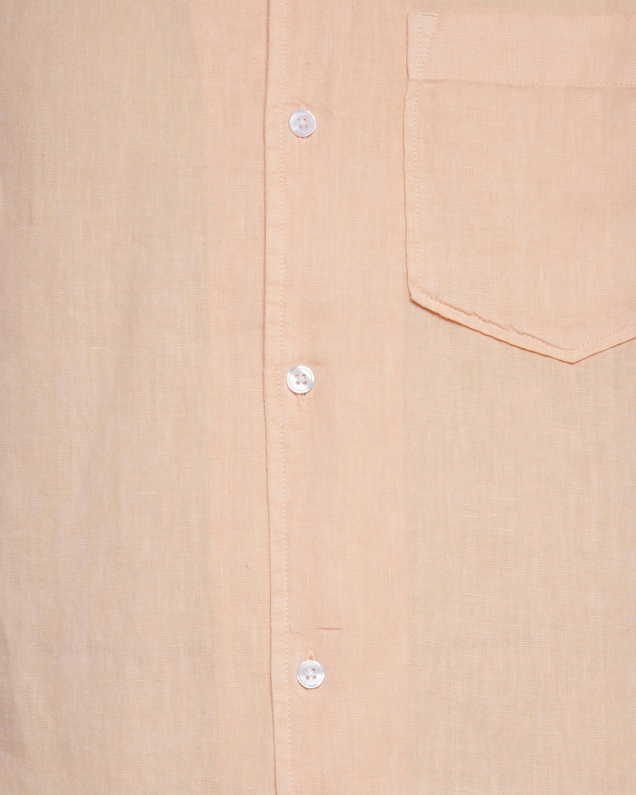 minimum male Hayden kortærmet hørskjorte 4115 Short Sleeved Shirt 1110 Creme De Peche