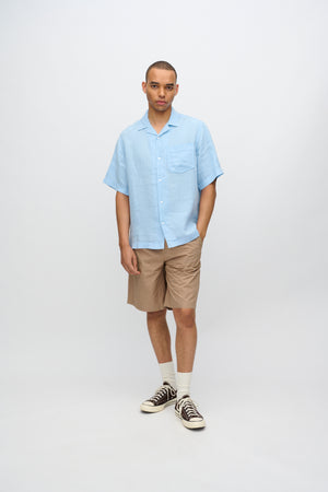 minimum male Hayden kortærmet hørskjorte 4115 Short Sleeved Shirt 4105 Angel Falls