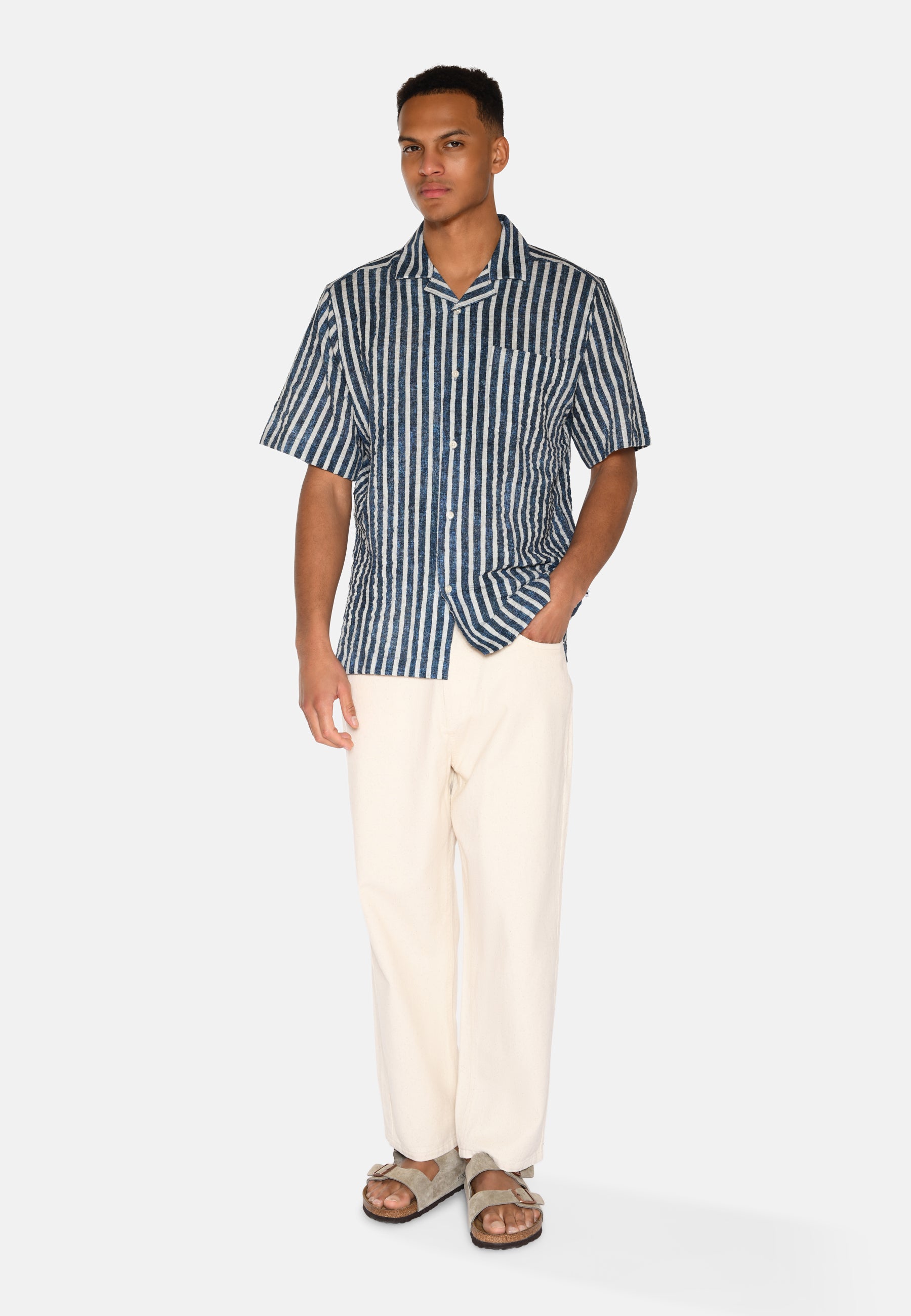 minimum male Hayden kortærmet skjorte 4144 Short Sleeved Shirt 3922 Sky Captain