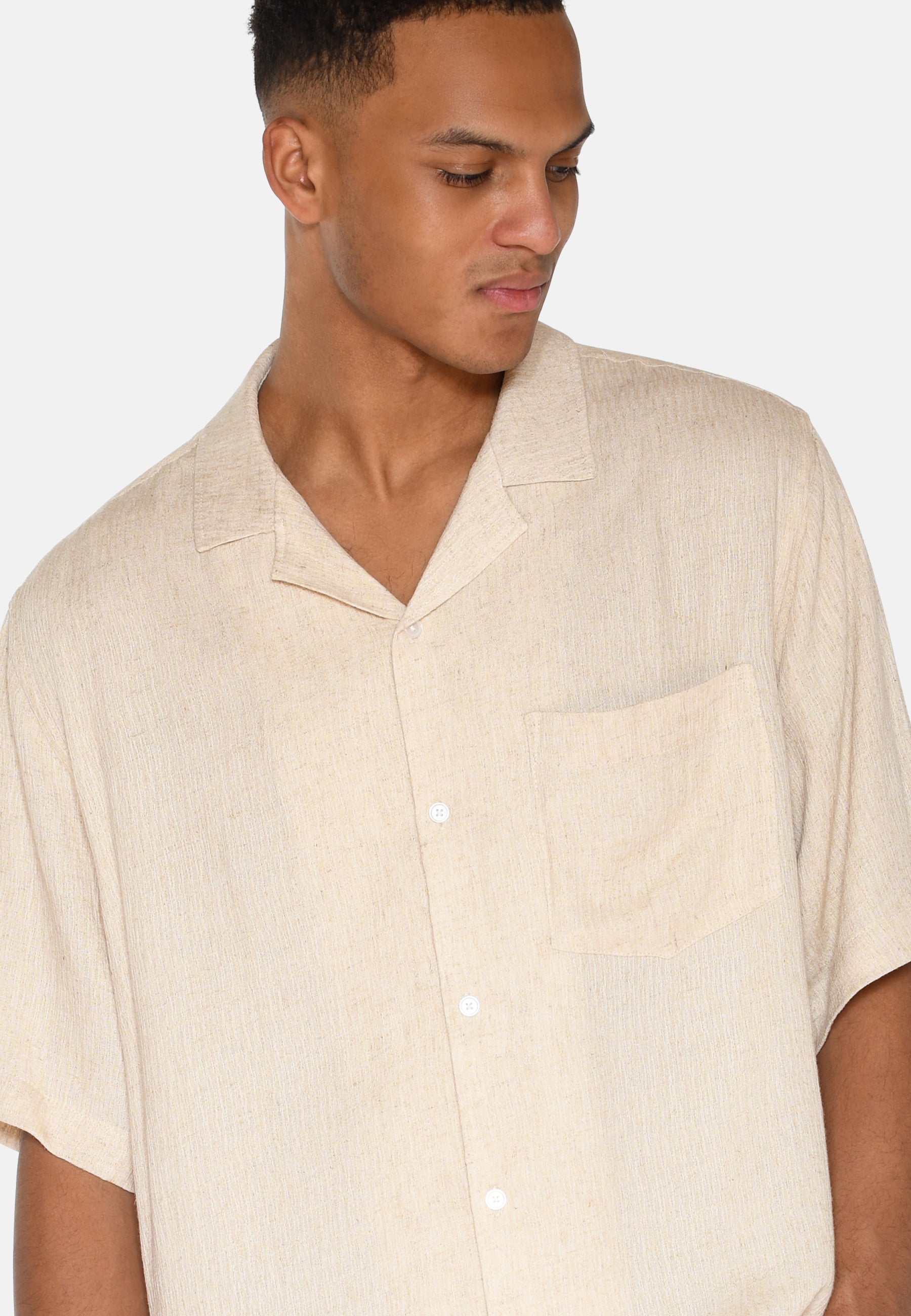 minimum male Hayden kortærmet skjorte 4223 Short Sleeved Shirt 1105 Brown Rice