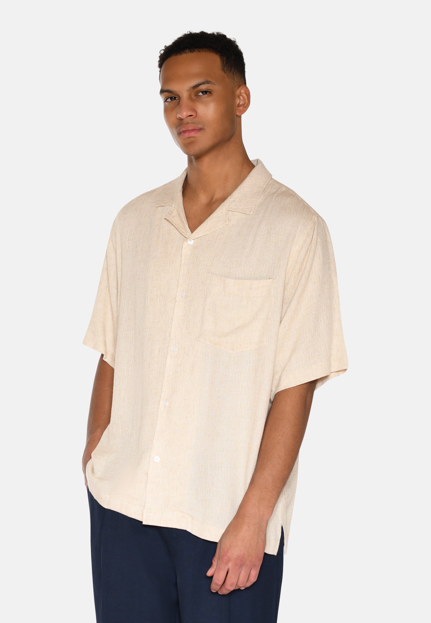 minimum male Hayden kortærmet skjorte 4223 Short Sleeved Shirt 1105 Brown Rice