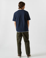 minimum male Heon G009 Short Sleeved T-shirt 687 Navy Blazer