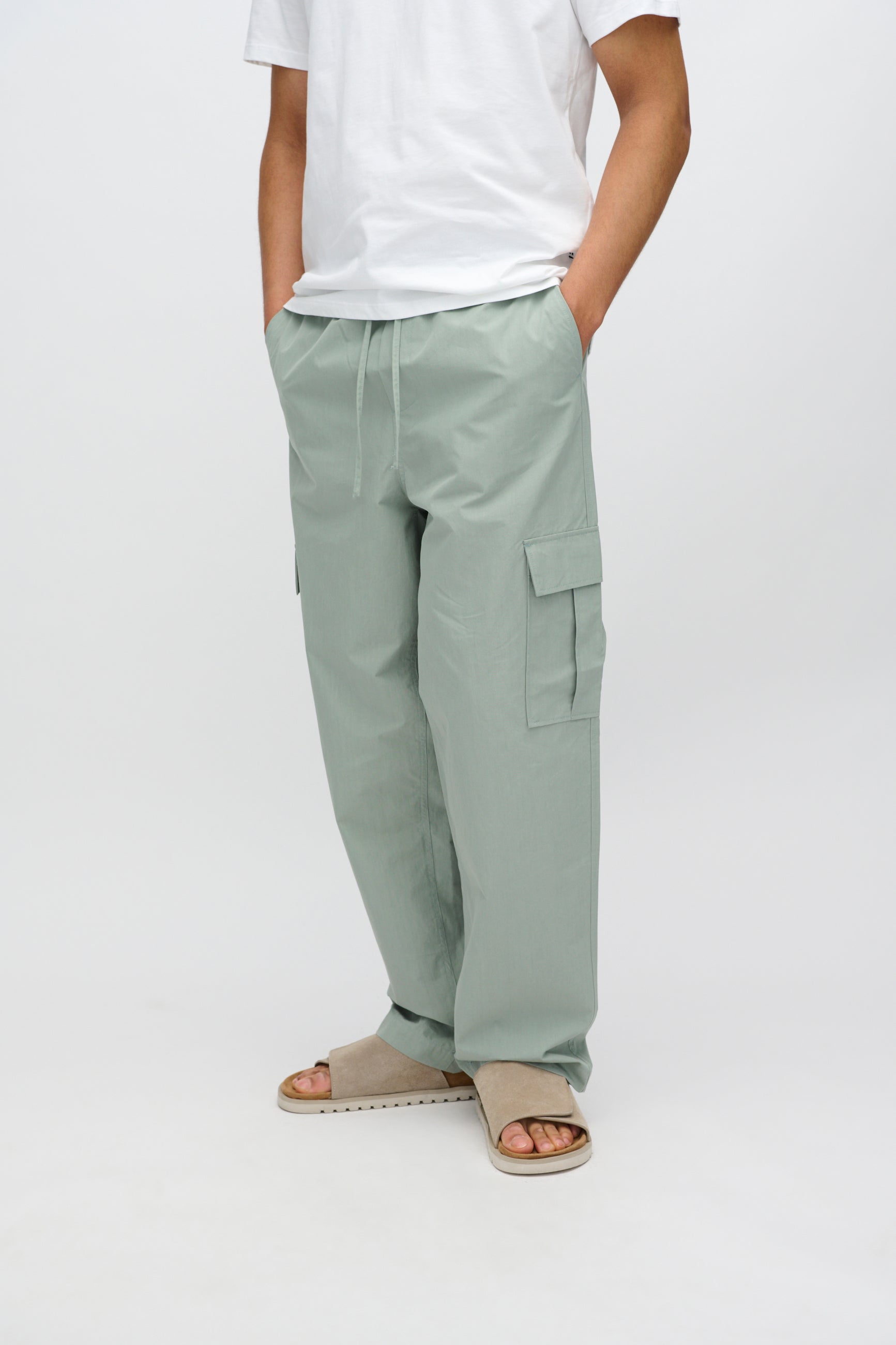 minimum male Huxley afslappede cargobukser 4233 Casual Pants 5808 Iceberg Green