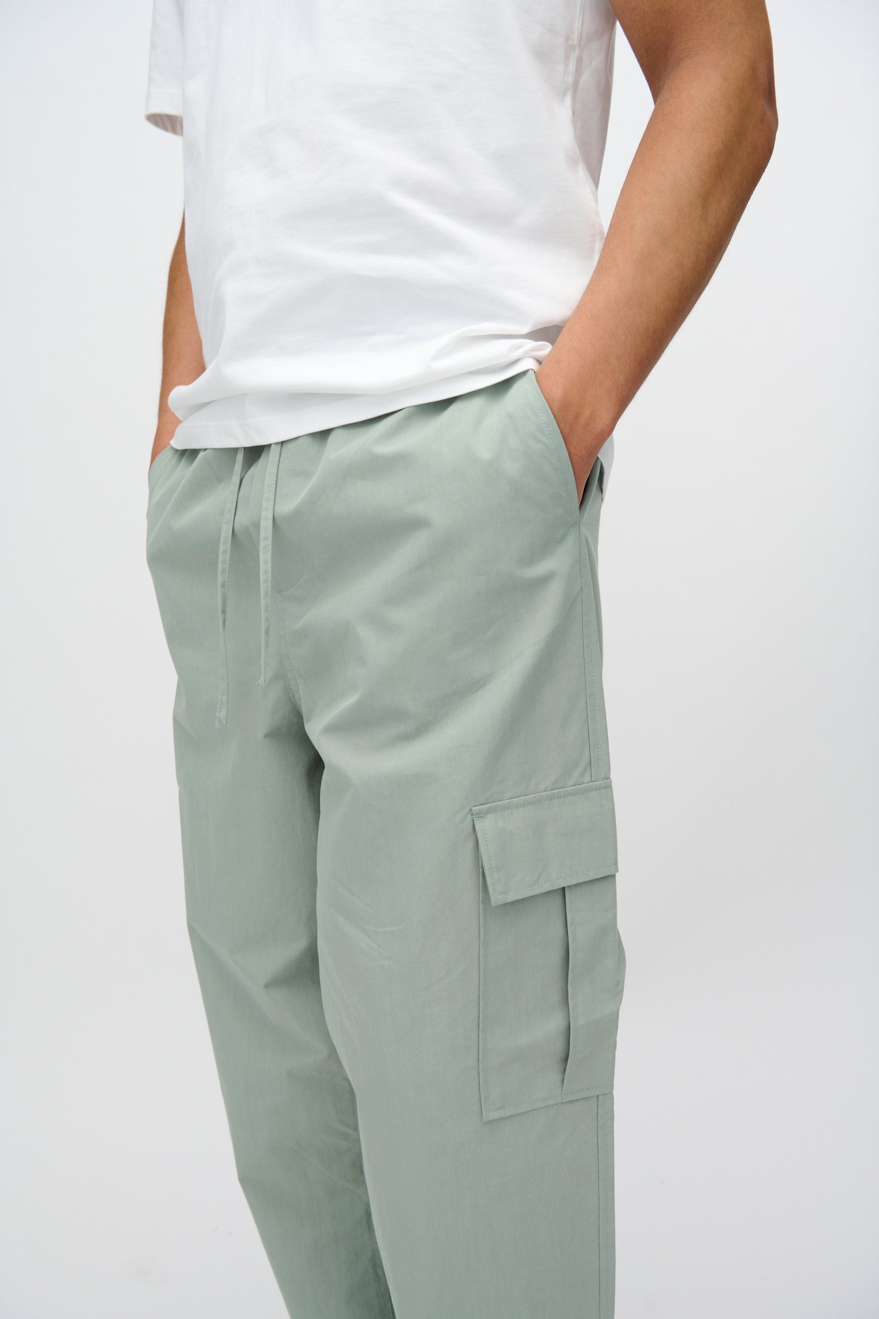 minimum male Huxley afslappede cargobukser 4233 Casual Pants 5808 Iceberg Green