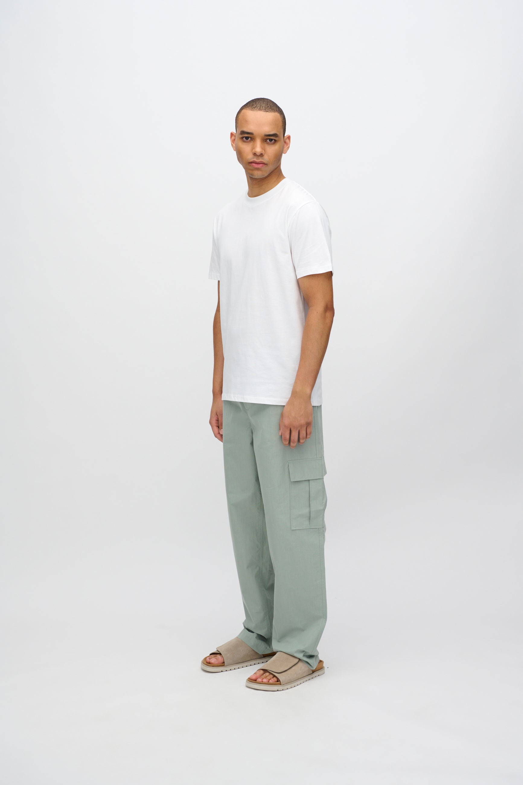 minimum male Huxley afslappede cargobukser 4233 Casual Pants 5808 Iceberg Green