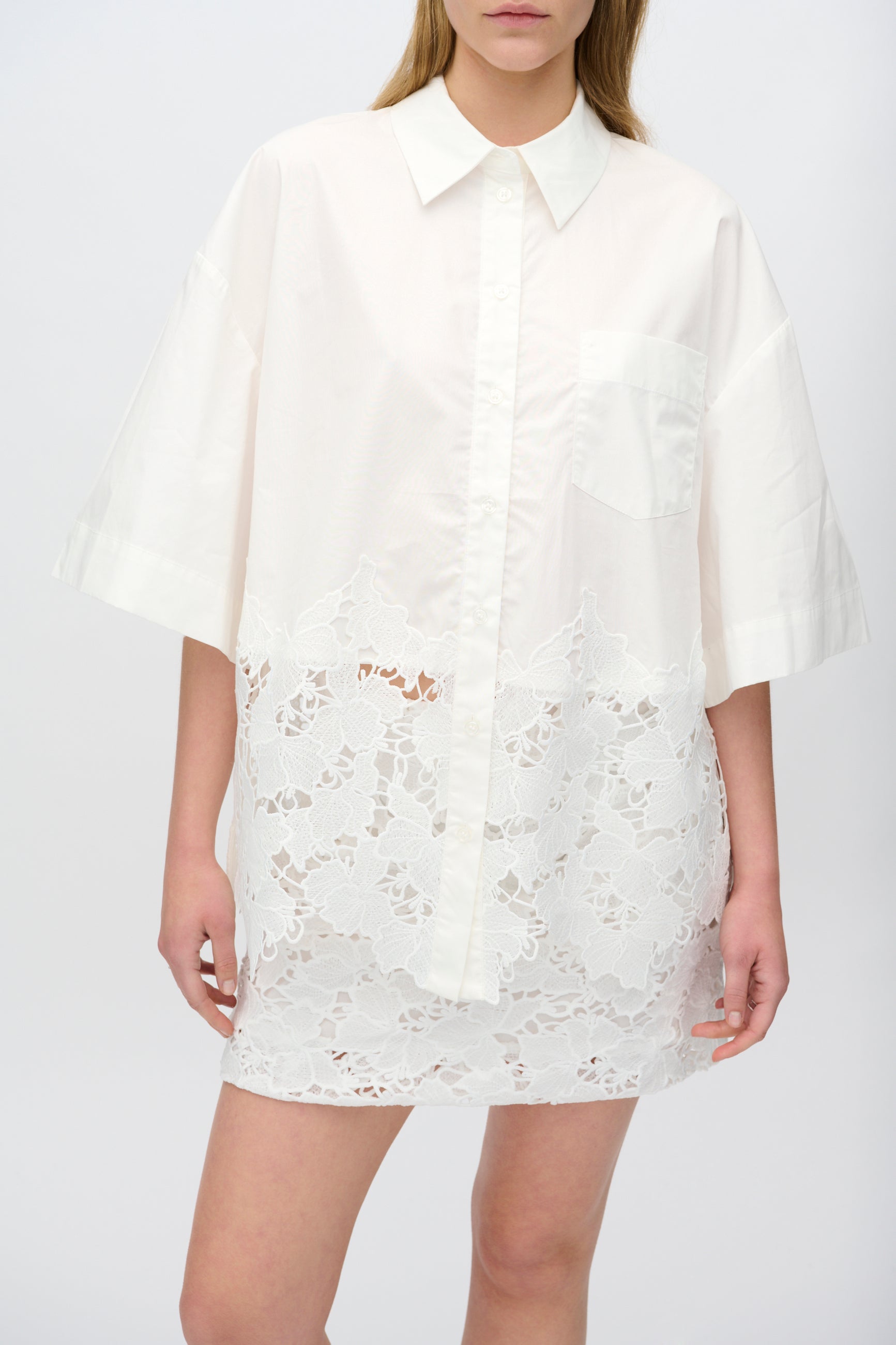 minimum female Ines kortærmet skjorte med blonde 4256 Short Sleeved T-shirt 0608 Coco Milk