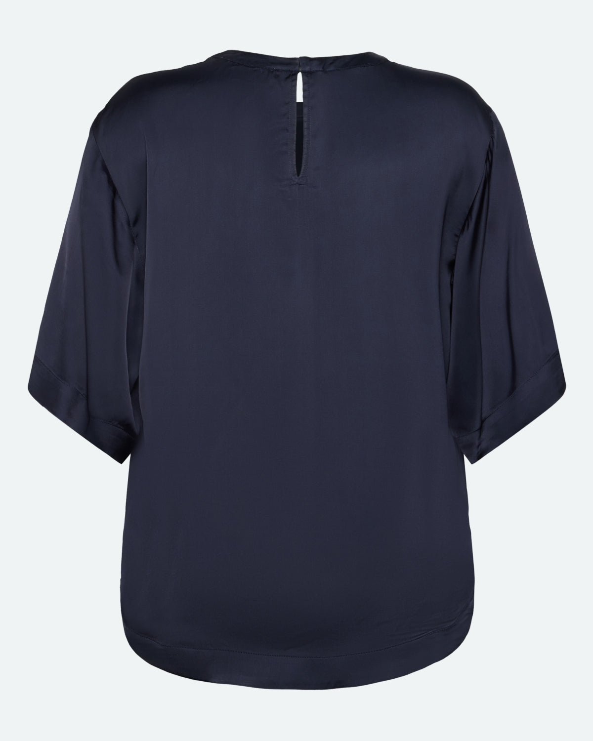 minimum female Janey kortærmet satinbluse 4165 Short Sleeved Blouse 3922 Sky Captain