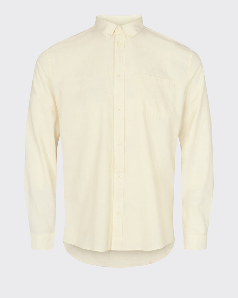 minimum male Jay 3.0 0063 Long Sleeved Shirt 004M Brokenwhite Melange