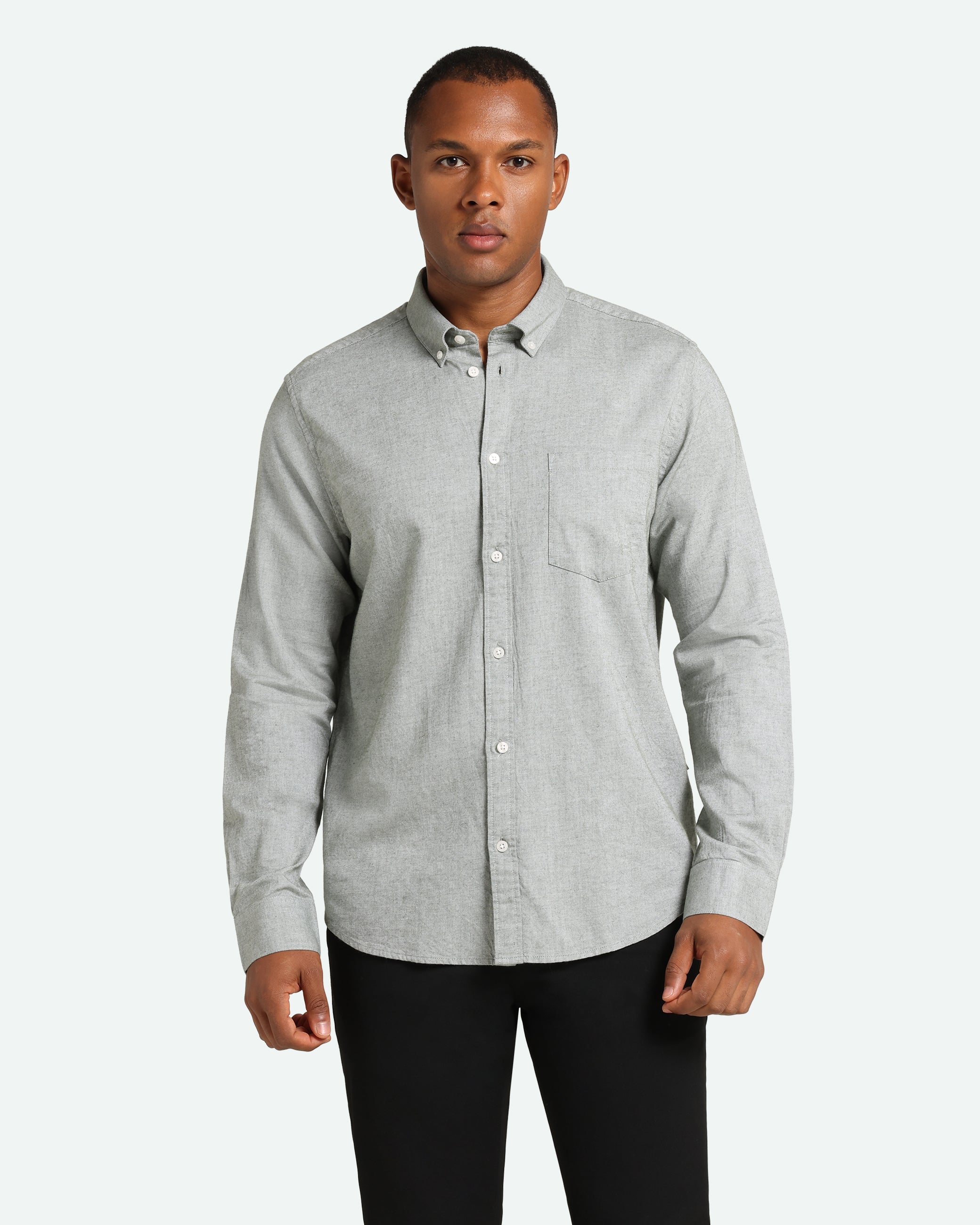minimum male Jay 3.0 0063 Long Sleeved Shirt 759M Laurel Wreath Melange