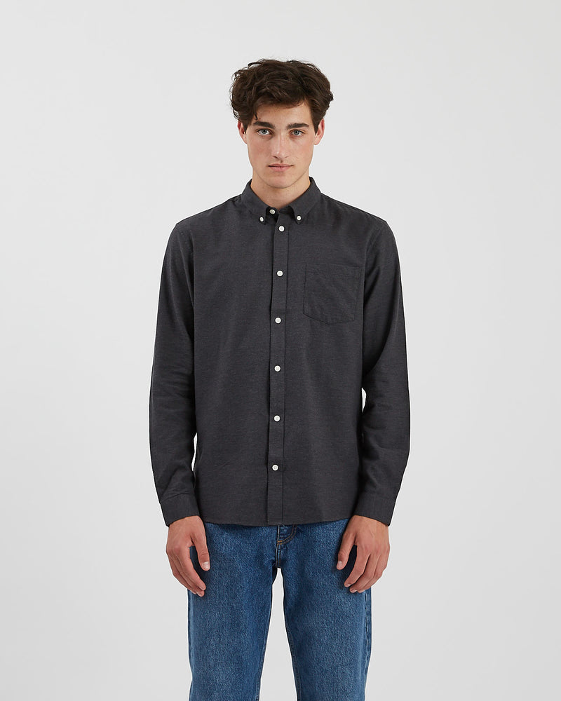 minimum male Jay 3.0 0063 Long Sleeved Shirt 9005M Carbon Melange