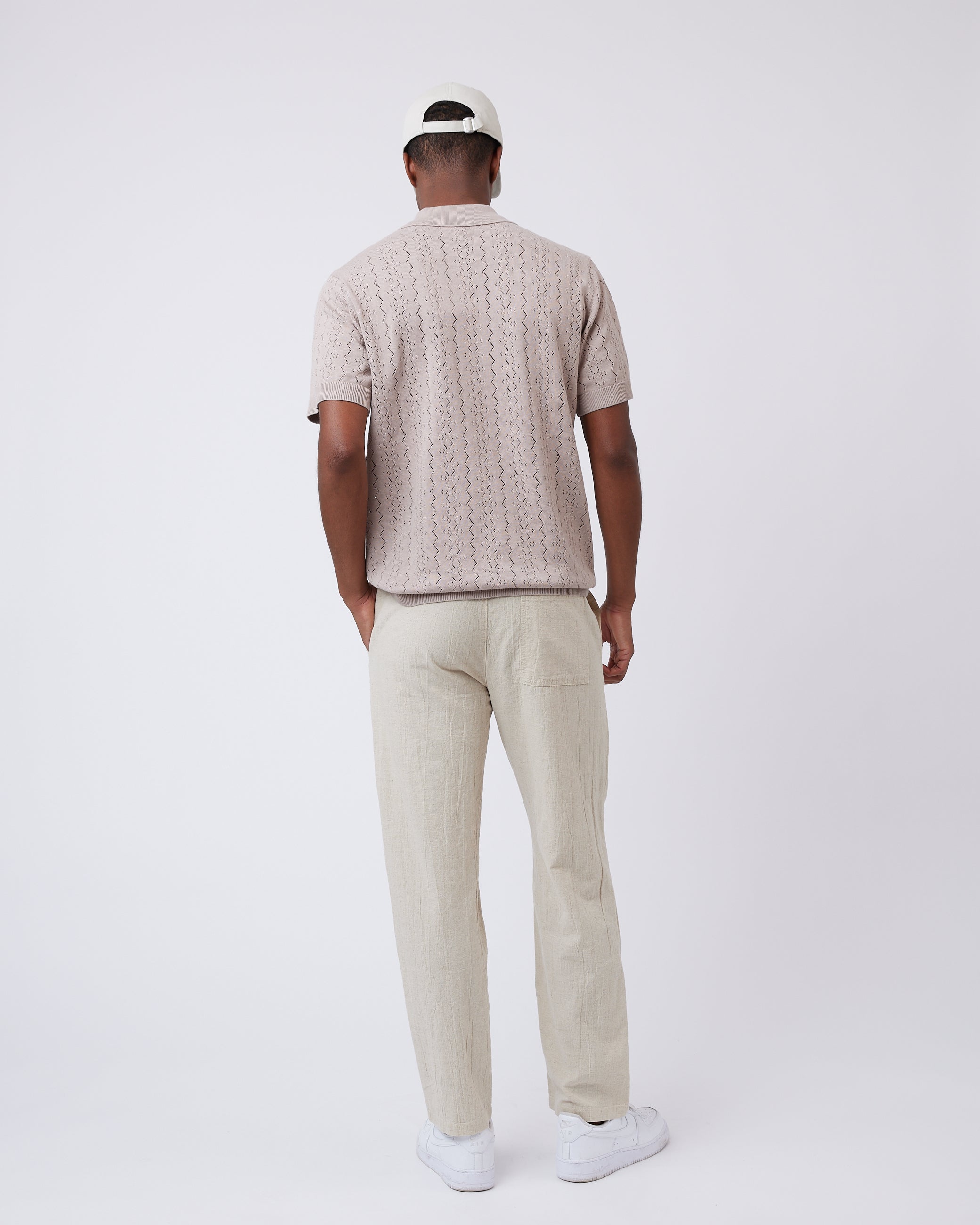 minimum male Jennusa afslappede bukser i hørblanding 3598 Casual Pants 5304 Rainy Day