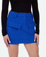 minimum female Jillana 3827 Short Skirt 4045 Lapis Blue