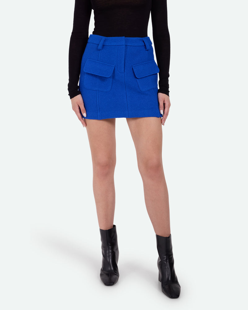 minimum female Jillana 3827 Short Skirt 4045 Lapis Blue