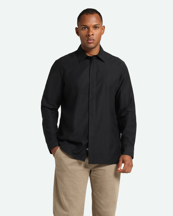 minimum male Kader Rlx 3961 Shirt Long Sleeved Shirt 999 Black