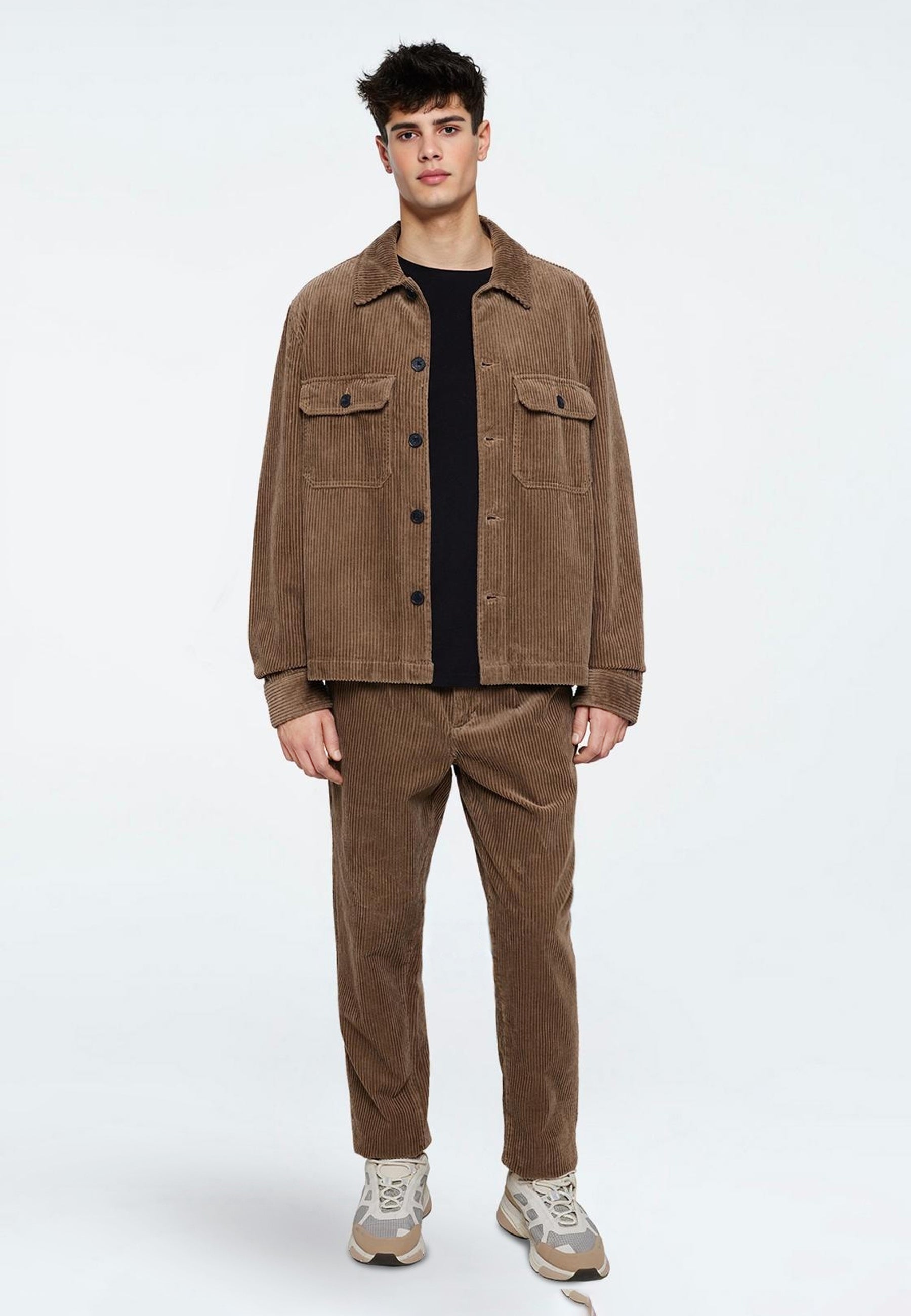 minimum male Kaison 9133 Overshirt 1815 Shitake