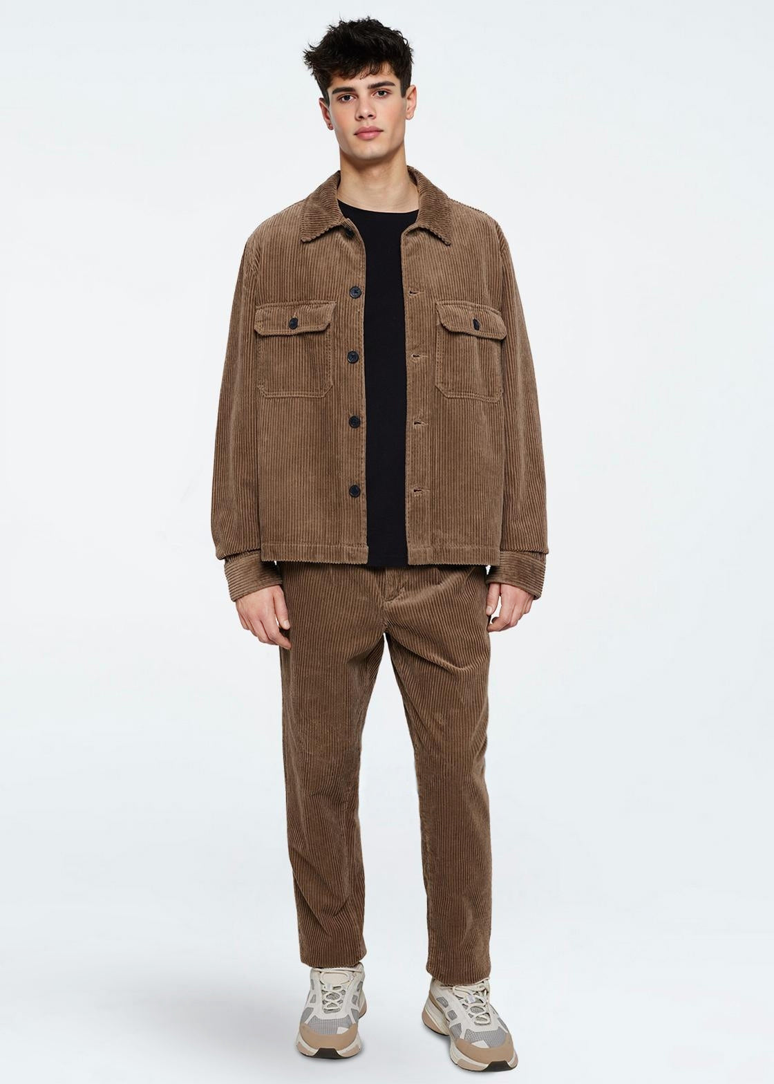 minimum male Kaison 9133 Overshirt 1815 Shitake
