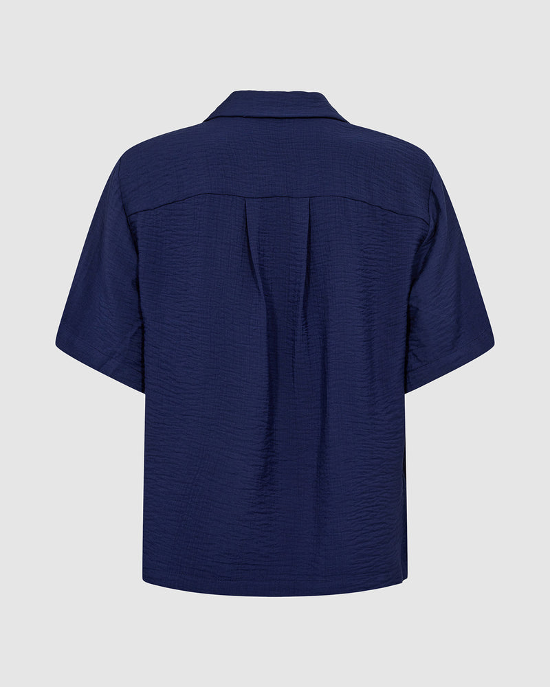 minimum female  Karenlouise 3077 Short Sleeved Shirt 3933 Medieval Blue