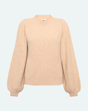 minimum female Katies 3794 Striktrøje Jumper 1105 Brown Rice