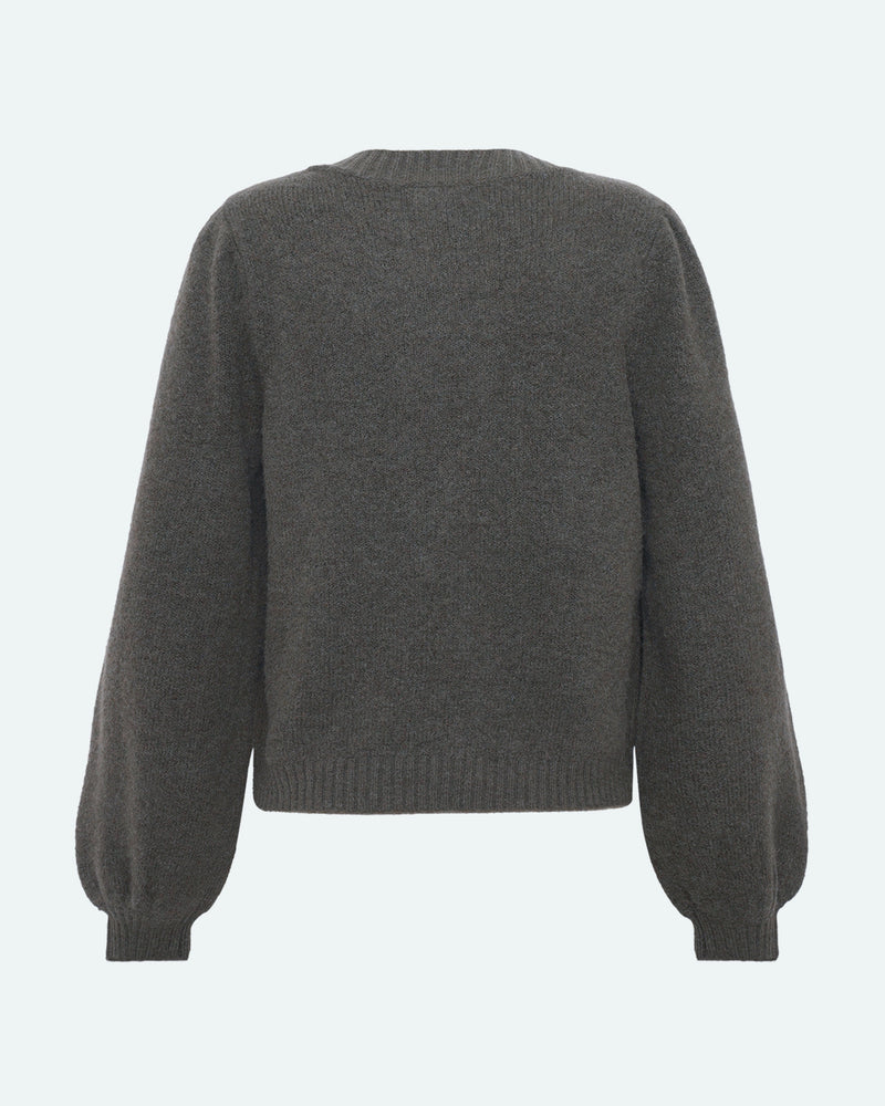 minimum female Katies 3794 Striktrøje Jumper 980M Dark Grey Melange