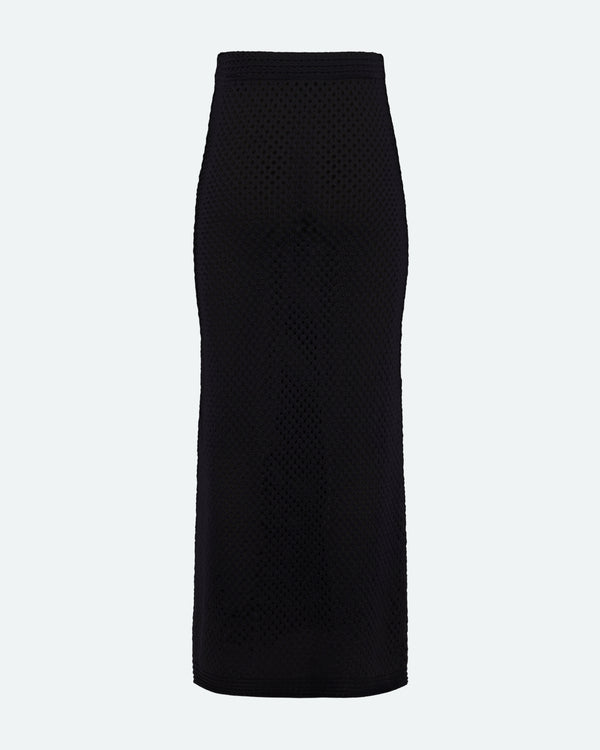 minimum female Leila hæklet nederdel 4119 Maxi Skirt 999 Black