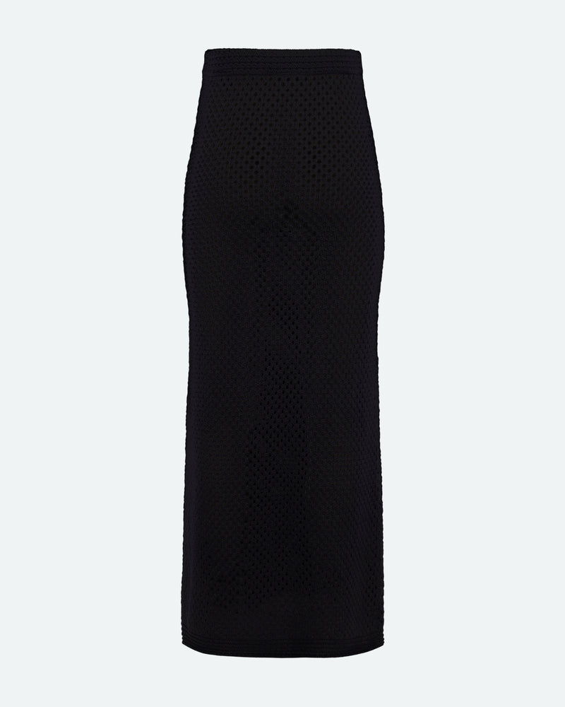 minimum female Leila hæklet nederdel 4119 Maxi Skirt 999 Black