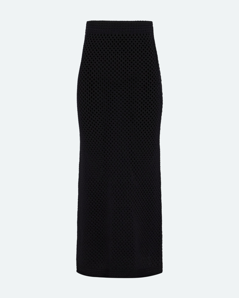 minimum female Leila hæklet nederdel 4119 Maxi Skirt 999 Black