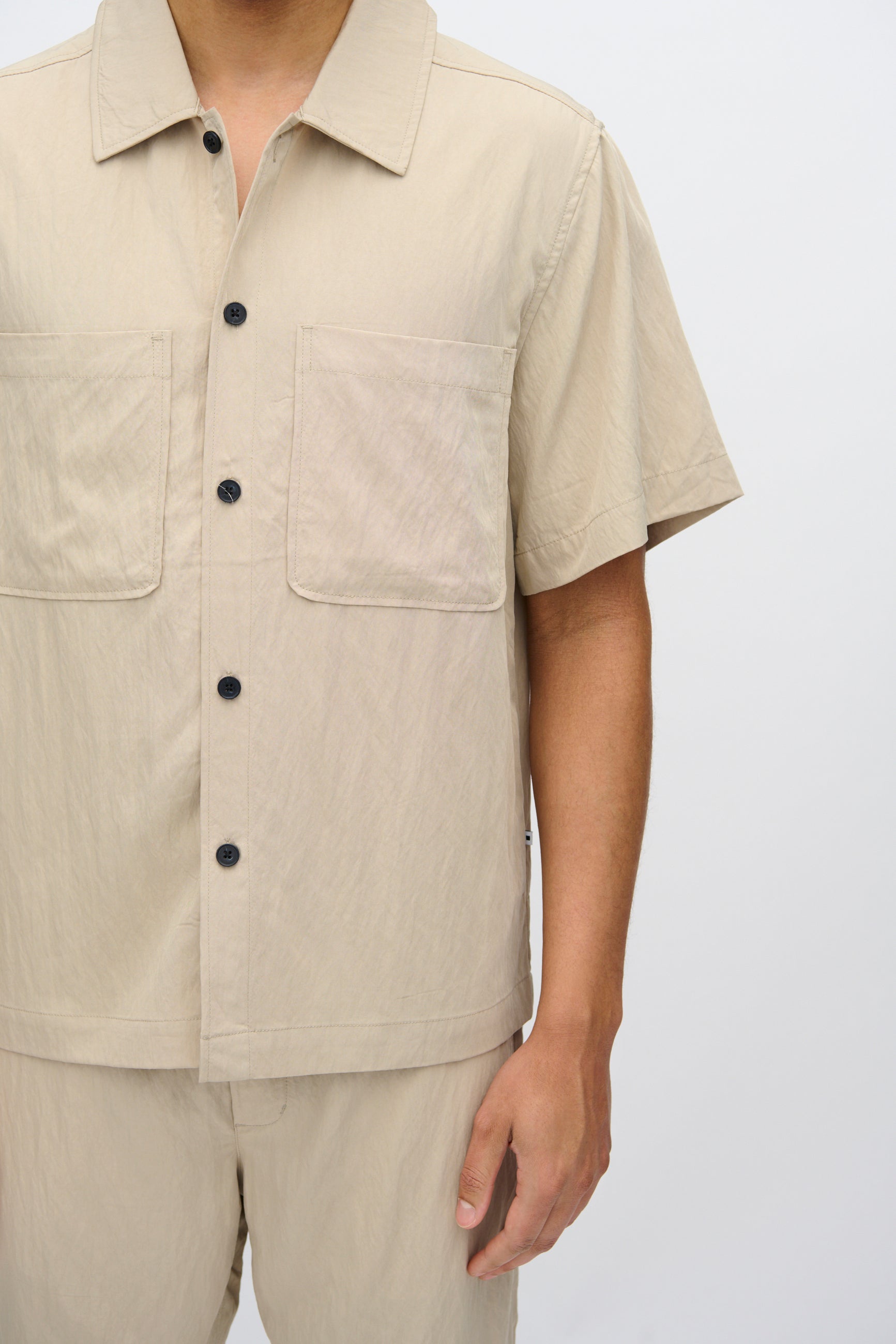 minimum male Lennon kortærmet skjorte 4222 Short Sleeved Shirt 1307 White Pepper