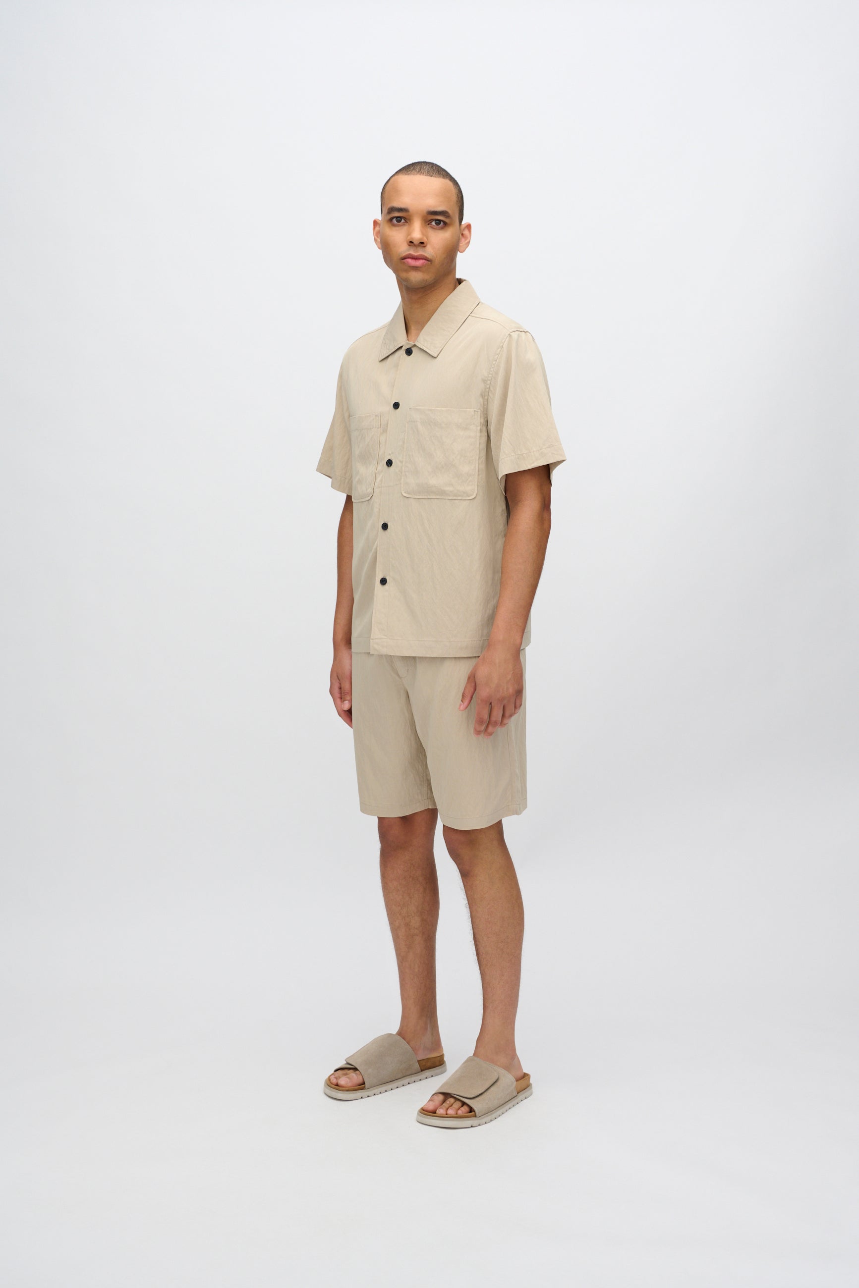 minimum male Lennon kortærmet skjorte 4222 Short Sleeved Shirt 1307 White Pepper