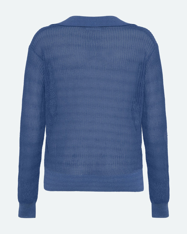 minimum female Lineas polo-trøje 3056 Jumper 3929 Blue Horizon