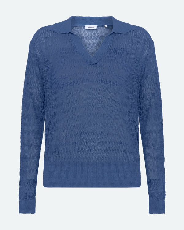 minimum female Lineas polo-trøje 3056 Jumper 3929 Blue Horizon