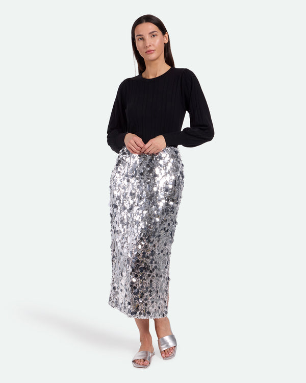 moves Lubinu 3689 Midi Skirt 1020 Silver