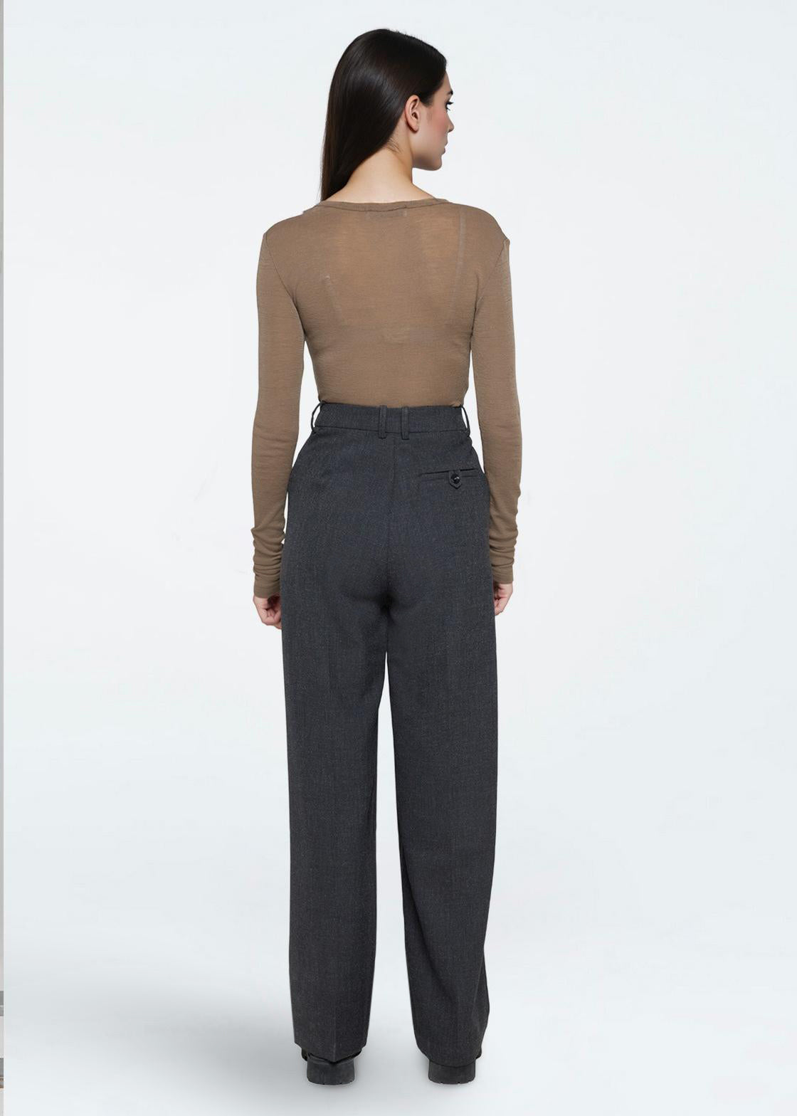 minimum female Lunay pants 4428 Dressed Pants 980M Dark Grey Melange
