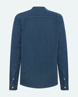 minimum male Mando langærmet hørskjorte 4115 Long Sleeved Shirt 2340 Blue Ashes