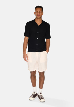 minimum male Mason hæklet polo skjorte 4177 Polo 999 Black
