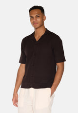 minimum male Mason hæklet polo skjorte 4177 Polo 999 Black